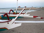 Fishing boats on the beach of Sanur