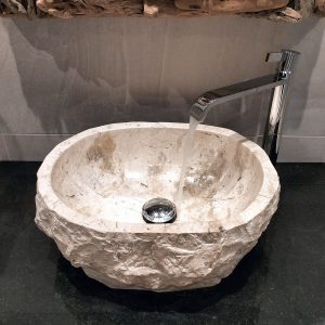 Marble and river stone sinks